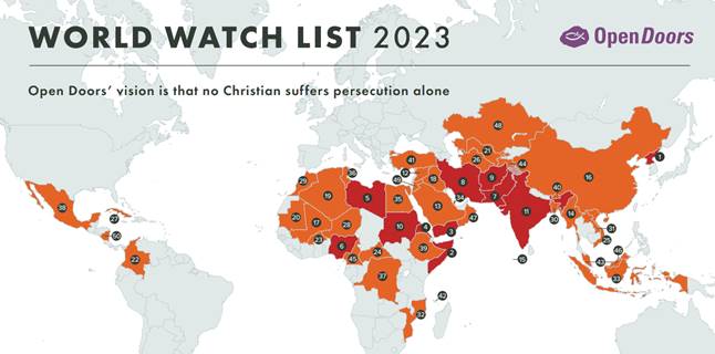 Open Doors World Watch List 2023 Religious Liberty Partnership